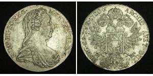 1 Thaler Habsburg Empire (1526-1804) / Ååstenrik Argent Maria Theresa of Austria (1717 - 1780)