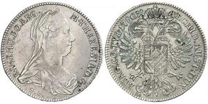 1 Thaler Habsburg Empire (1526-1804) / Ååstenrik Argent Maria Theresa of Austria (1717 - 1780)