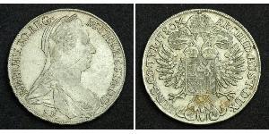 1 Thaler Habsburg Empire (1526-1804) / Ååstenrik Argent Maria Theresa of Austria (1717 - 1780)