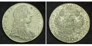 1 Thaler Habsburg Empire (1526-1804) / Ååstenrik Argent Maria Theresa of Austria (1717 - 1780)