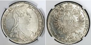 1 Thaler Habsburg Empire (1526-1804) / Ååstenrik Argent Maria Theresa of Austria (1717 - 1780)
