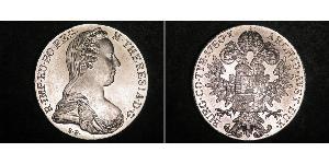 1 Thaler Habsburg Empire (1526-1804) / Ååstenrik Argent Maria Theresa of Austria (1717 - 1780)