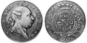 1 Thaler Margraviat de Bade-Durlach (1535 - 1771) Argent 