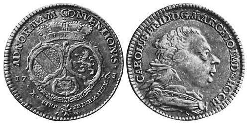 1 Thaler Margraviat de Bade-Durlach (1535 - 1771) Argent 