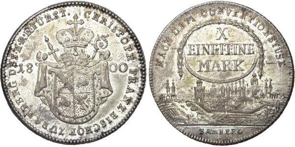 1 Thaler Prince-Bishopric of Bamberg (1245–1802) Argent 