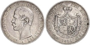 1 Thaler Principauté Reuss branche aînée (1778 - 1918) Argent Henri XX de Reuss-Greiz