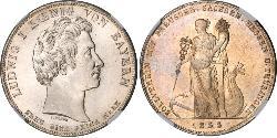 1 Thaler Royaume de Bavière (1806 - 1918) Argent Louis Ier de Bavière(1786 – 1868)
