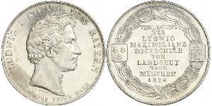 1 Thaler Royaume de Bavière (1806 - 1918) Argent Louis Ier de Bavière(1786 – 1868)