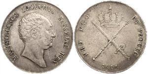 1 Thaler Royaume de Bavière (1806 - 1918) Argent Maximilien Ier de Bavière (roi) (1756 - 1825)