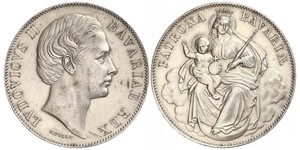 1 Thaler Royaume de Bavière (1806 - 1918) Argent Louis II de Bavière (1845-1886)(1845 – 1886)