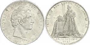 1 Thaler Royaume de Bavière (1806 - 1918) Argent Louis Ier de Bavière(1786 – 1868)