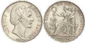 1 Thaler Royaume de Bavière (1806 - 1918) Argent Louis II de Bavière (1845-1886)(1845 – 1886)