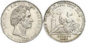 1 Thaler Royaume de Bavière (1806 - 1918) Argent Louis Ier de Bavière(1786 – 1868)