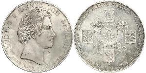 1 Thaler Royaume de Bavière (1806 - 1918) Argent Louis Ier de Bavière(1786 – 1868)