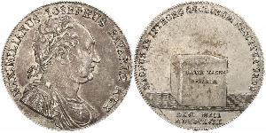 1 Thaler Royaume de Bavière (1806 - 1918) Argent Maximilien Ier de Bavière (roi) (1756 - 1825)