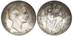 1 Thaler Royaume de Bavière (1806 - 1918) Argent Louis II de Bavière (1845-1886)(1845 – 1886)