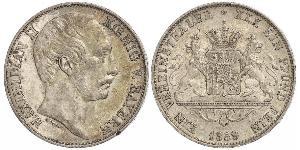 1 Thaler Royaume de Bavière (1806 - 1918) Argent Maximilien II de Bavière(1811 - 1864)