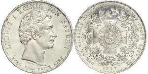 1 Thaler Royaume de Bavière (1806 - 1918) Argent Louis Ier de Bavière(1786 – 1868)