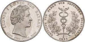 1 Thaler Royaume de Bavière (1806 - 1918) Argent Louis Ier de Bavière(1786 – 1868)