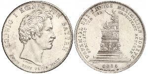 1 Thaler Royaume de Bavière (1806 - 1918) Argent Louis Ier de Bavière(1786 – 1868)