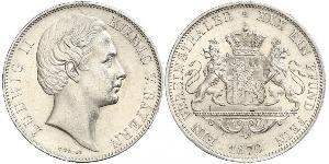 1 Thaler Royaume de Bavière (1806 - 1918) Argent Louis II de Bavière (1845-1886)(1845 – 1886)