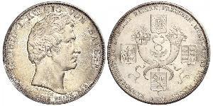 1 Thaler Royaume de Bavière (1806 - 1918) Argent Louis Ier de Bavière(1786 – 1868)