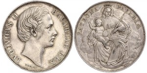 1 Thaler Royaume de Bavière (1806 - 1918) Argent Louis II de Bavière (1845-1886)(1845 – 1886)