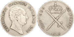 1 Thaler Royaume de Bavière (1806 - 1918) Argent Maximilien Ier de Bavière (roi) (1756 - 1825)