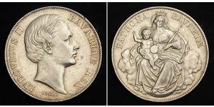 1 Thaler Royaume de Bavière (1806 - 1918) Argent Louis II de Bavière (1845-1886)(1845 – 1886)