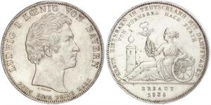 1 Thaler Royaume de Bavière (1806 - 1918) Argent Louis Ier de Bavière(1786 – 1868)