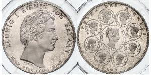 1 Thaler Royaume de Bavière (1806 - 1918) Argent Louis Ier de Bavière(1786 – 1868)