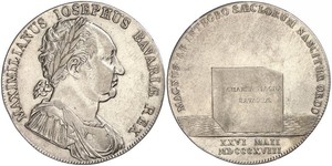 1 Thaler Royaume de Bavière (1806 - 1918) Argent Maximilien Ier de Bavière (roi) (1756 - 1825)