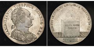 1 Thaler Royaume de Bavière (1806 - 1918) Argent Maximilien Ier de Bavière (roi) (1756 - 1825)