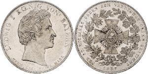 1 Thaler Royaume de Bavière (1806 - 1918) Argent Louis Ier de Bavière(1786 – 1868)