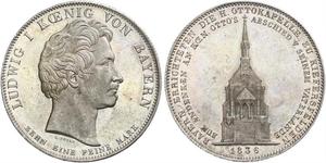 1 Thaler Royaume de Bavière (1806 - 1918) Argent Louis Ier de Bavière(1786 – 1868)