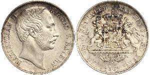 1 Thaler Royaume de Bavière (1806 - 1918) Argent Maximilien II de Bavière(1811 - 1864)