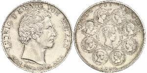 1 Thaler Royaume de Bavière (1806 - 1918) Argent Louis Ier de Bavière(1786 – 1868)