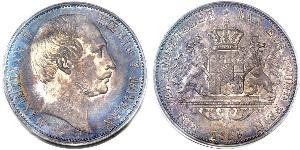 1 Thaler Royaume de Bavière (1806 - 1918) Argent Maximilien II de Bavière(1811 - 1864)