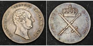 1 Thaler Royaume de Bavière (1806 - 1918) Argent Maximilien Ier de Bavière (roi) (1756 - 1825)