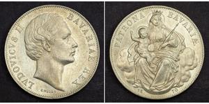 1 Thaler Royaume de Bavière (1806 - 1918) Argent Louis II de Bavière (1845-1886)(1845 – 1886)