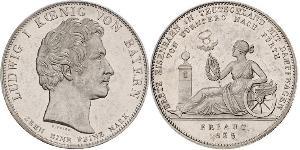 1 Thaler Royaume de Bavière (1806 - 1918) Argent Louis Ier de Bavière(1786 – 1868)