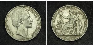 1 Thaler Royaume de Bavière (1806 - 1918) Argent Louis II de Bavière (1845-1886)(1845 – 1886)