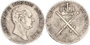 1 Thaler Royaume de Bavière (1806 - 1918) Argent Maximilien Ier de Bavière (roi) (1756 - 1825)