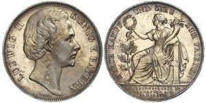 1 Thaler Royaume de Bavière (1806 - 1918) Argent Louis II de Bavière (1845-1886)(1845 – 1886)