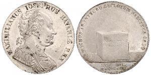 1 Thaler Royaume de Bavière (1806 - 1918) Argent Maximilien Ier de Bavière (roi) (1756 - 1825)