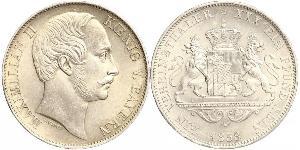 1 Thaler Royaume de Bavière (1806 - 1918) Argent Maximilien II de Bavière(1811 - 1864)