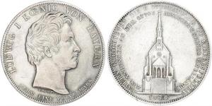 1 Thaler Royaume de Bavière (1806 - 1918) Argent Louis Ier de Bavière(1786 – 1868)