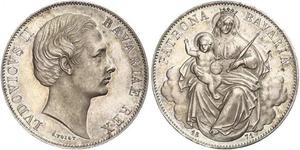 1 Thaler Royaume de Bavière (1806 - 1918) Argent Louis II de Bavière (1845-1886)(1845 – 1886)