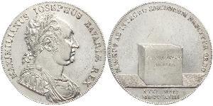 1 Thaler Royaume de Bavière (1806 - 1918) Argent Maximilien Ier de Bavière (roi) (1756 - 1825)