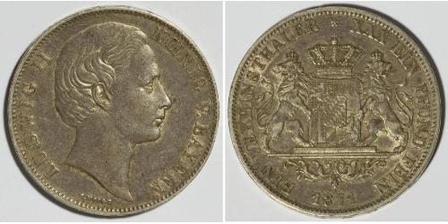 1 Thaler Royaume de Bavière (1806 - 1918) Argent Louis II de Bavière (1845-1886)(1845 – 1886)